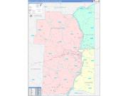 Weirton-Steubenville Metro Area Wall Map Color Cast Style 2022